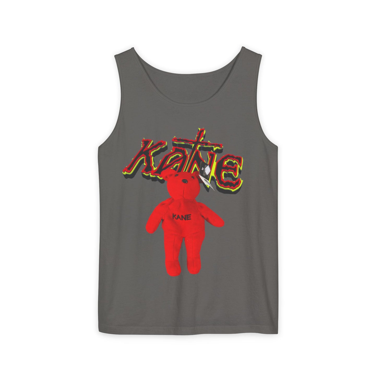 ZM Red Teddy Graphic Tank Top — Retro Grunge Cute Bear Tee