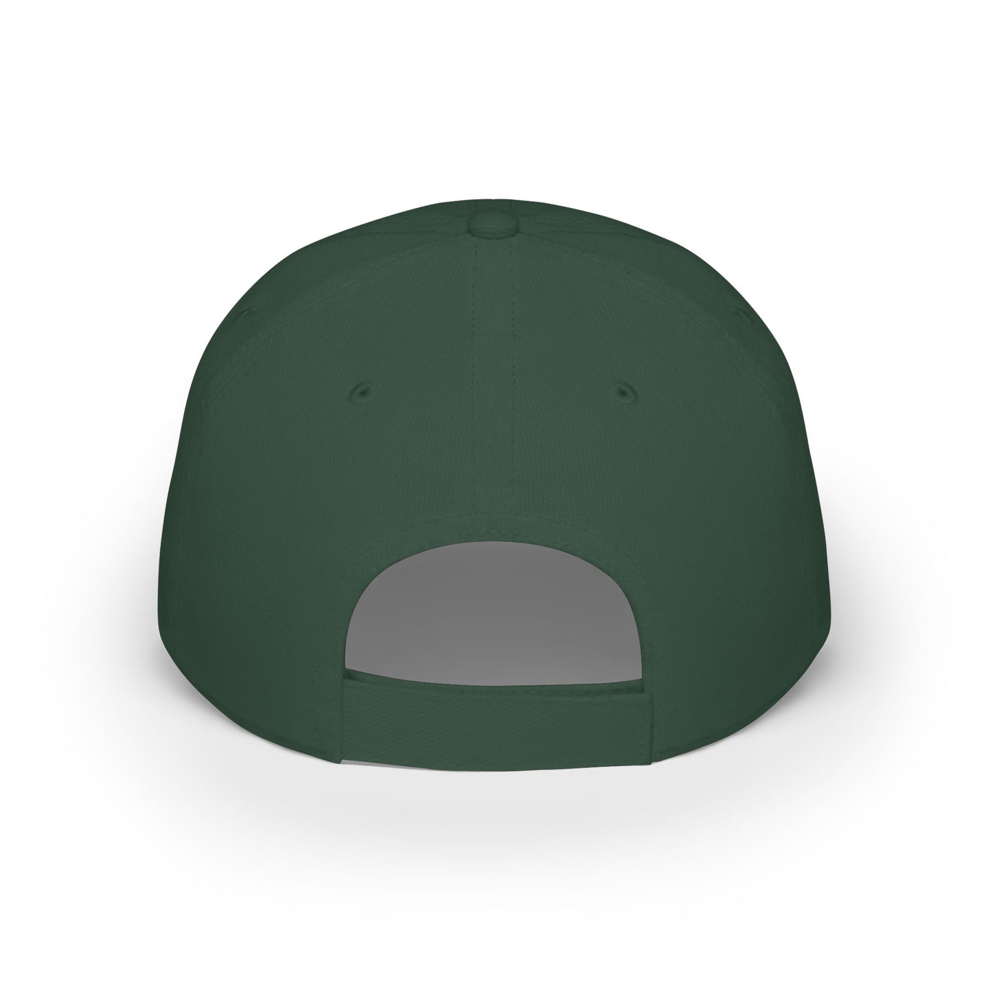 Low Profile Baseball Cap — Abstract Green Eco Bubble Design