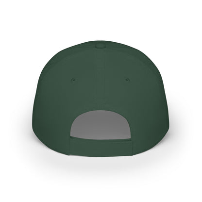 Low Profile Baseball Cap — Abstract Green Eco Bubble Design