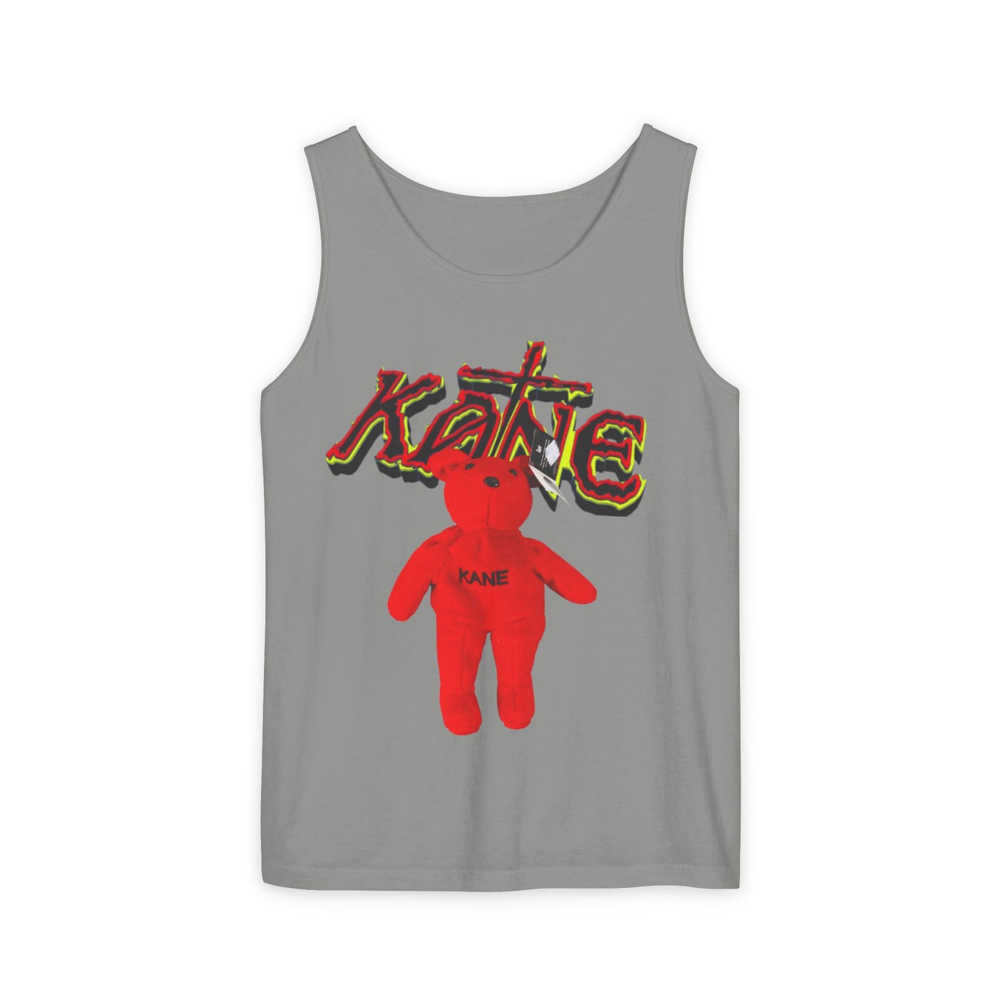 ZM Red Teddy Graphic Tank Top — Retro Grunge Cute Bear Tee