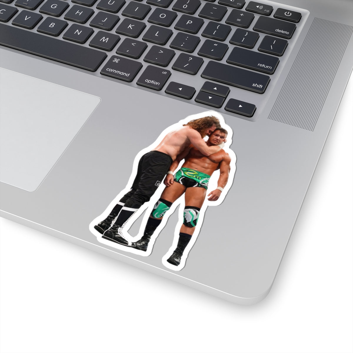 Should've Been Gable Kiss-Cut Sticker — Wrestler Hug Laptop Decal