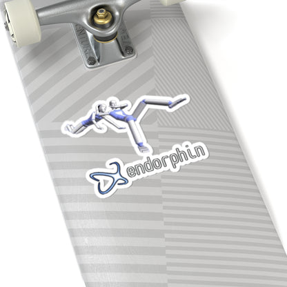 Endorphin Wrestling Logo Sticker — Kiss-Cut Fitness Laptop Decal