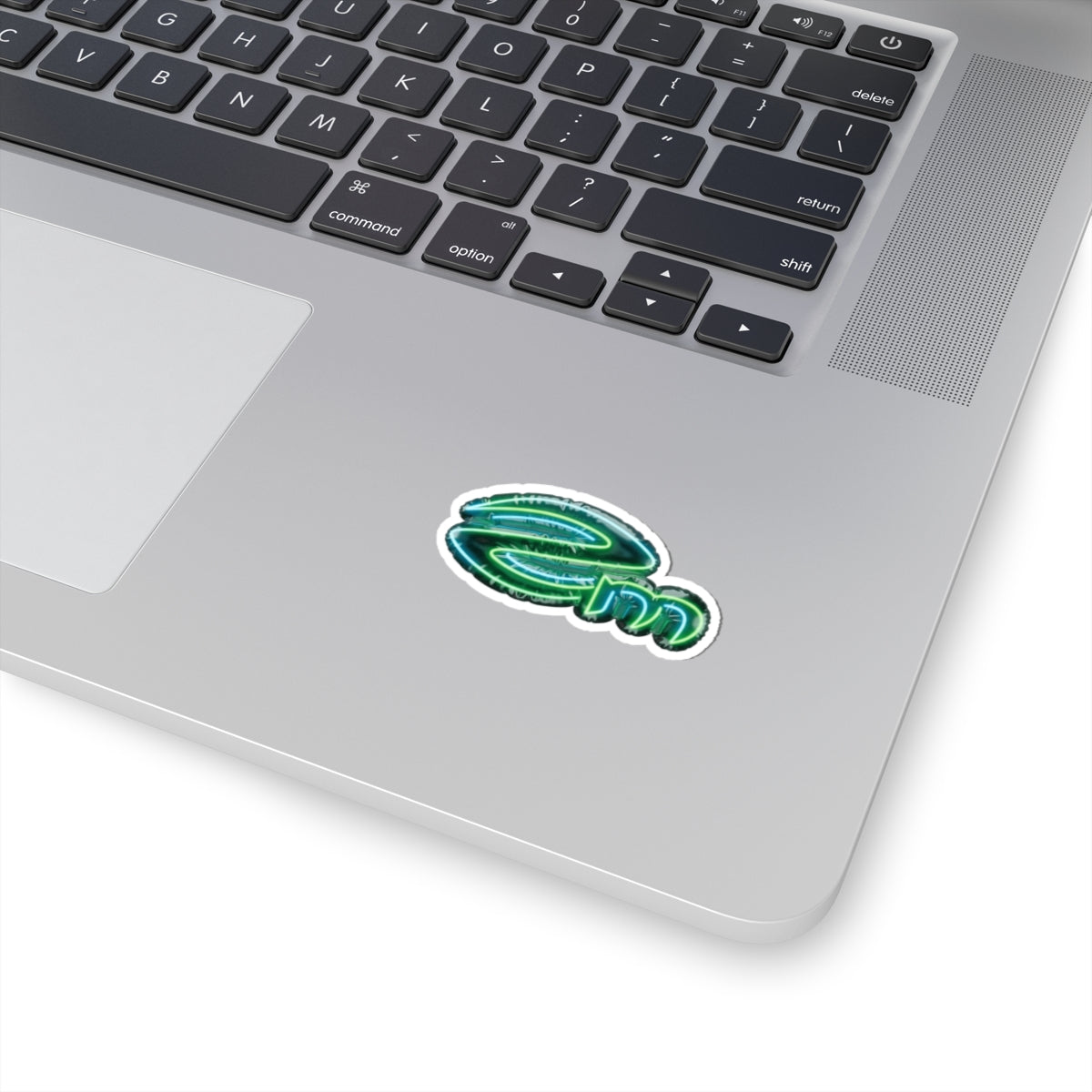 ZM (New) Green 'Em' Kiss-Cut Sticker — Retro Glow Laptop Decal