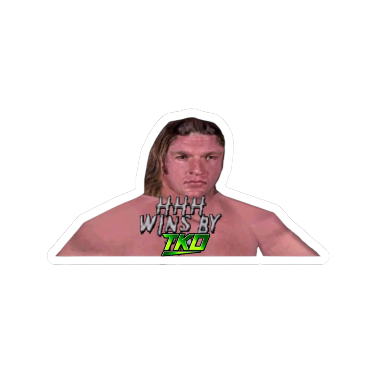 HHH “Wins By TKO” Kiss-Cut Sticker