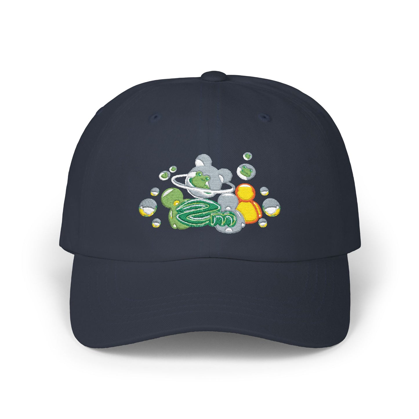 ZM Frutiger Aero Dad Cap — Vintage Bubble Bath Rubber Duck Embroidered Hat