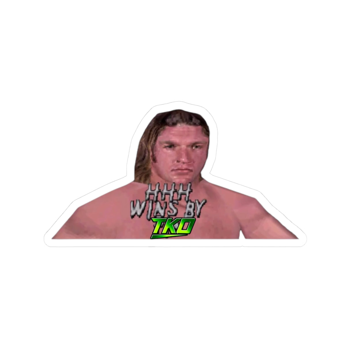 HHH “Wins By TKO” Kiss-Cut Sticker