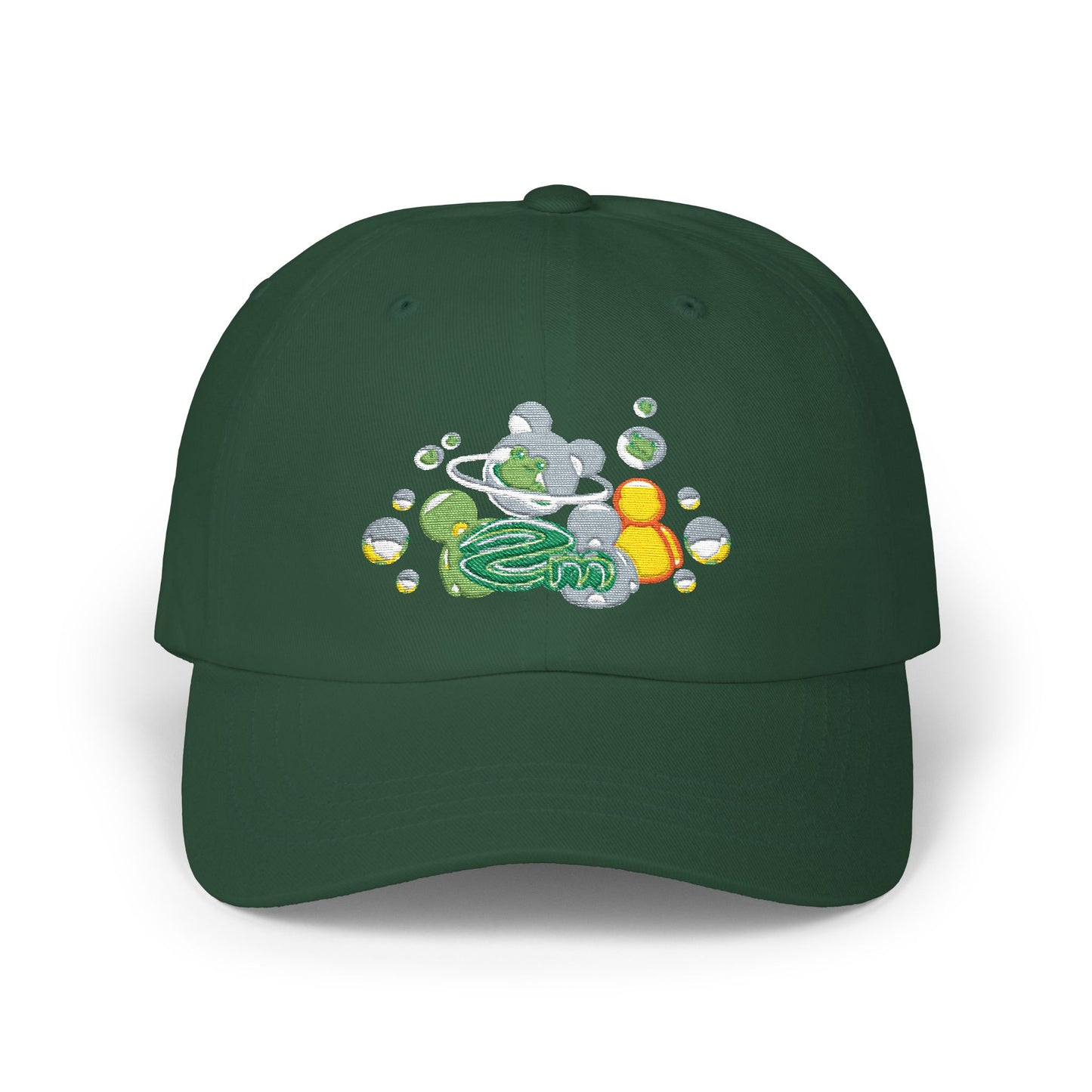 ZM Frutiger Aero Dad Cap — Vintage Bubble Bath Rubber Duck Embroidered Hat
