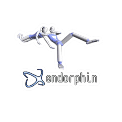 Endorphin Wrestling Logo Sticker — Kiss-Cut Fitness Laptop Decal