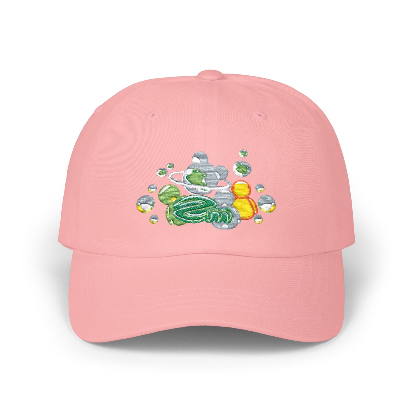 ZM Frutiger Aero Dad Cap — Vintage Bubble Bath Rubber Duck Embroidered Hat