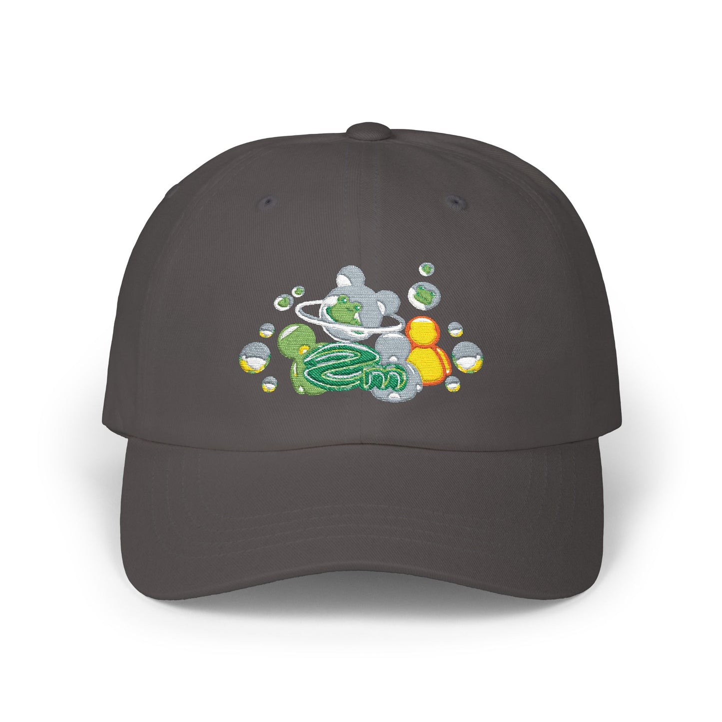 ZM Frutiger Aero Dad Cap — Vintage Bubble Bath Rubber Duck Embroidered Hat