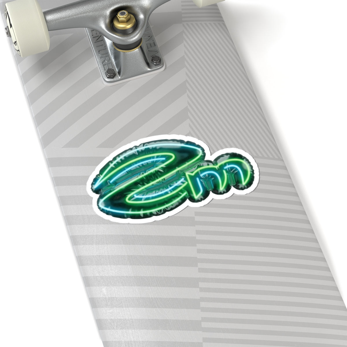ZM (New) Green 'Em' Kiss-Cut Sticker — Retro Glow Laptop Decal